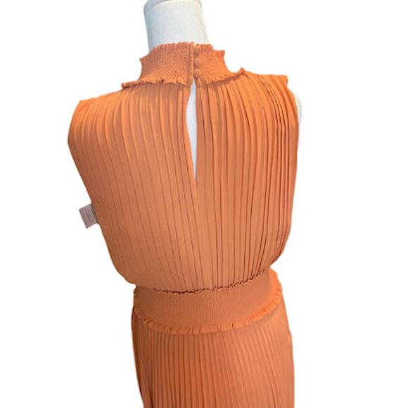 Nanette Nanette Lapore Pleated Midi Dress with Smocked Neck & Waist, Size 10 NWT - Picture 5 of 6